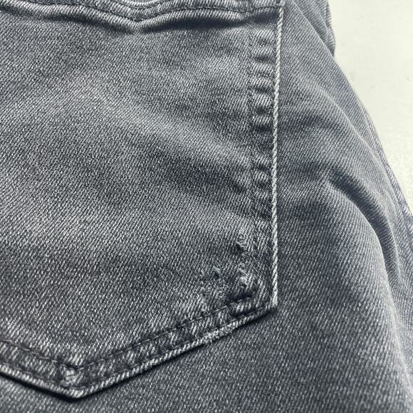 Re/Done Jeans Womens 30 Black 70s Ultra High Rise Stove Pipe Stretch Button Fly - Picture 11 of 15